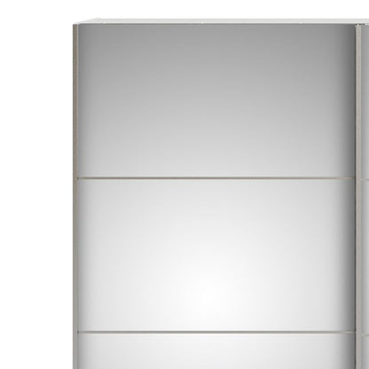 Cote | Furniture Verona Wardrobe, Sliding Doors + 2 Shelves (180cm) - White with Mirror Doors Verona, Wardrobes 7037528218