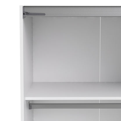 Cote | Furniture Verona Wardrobe, Sliding Doors + 5 Shelves (180cm) - White with Mirror Doors Verona, Wardrobes 7037528222