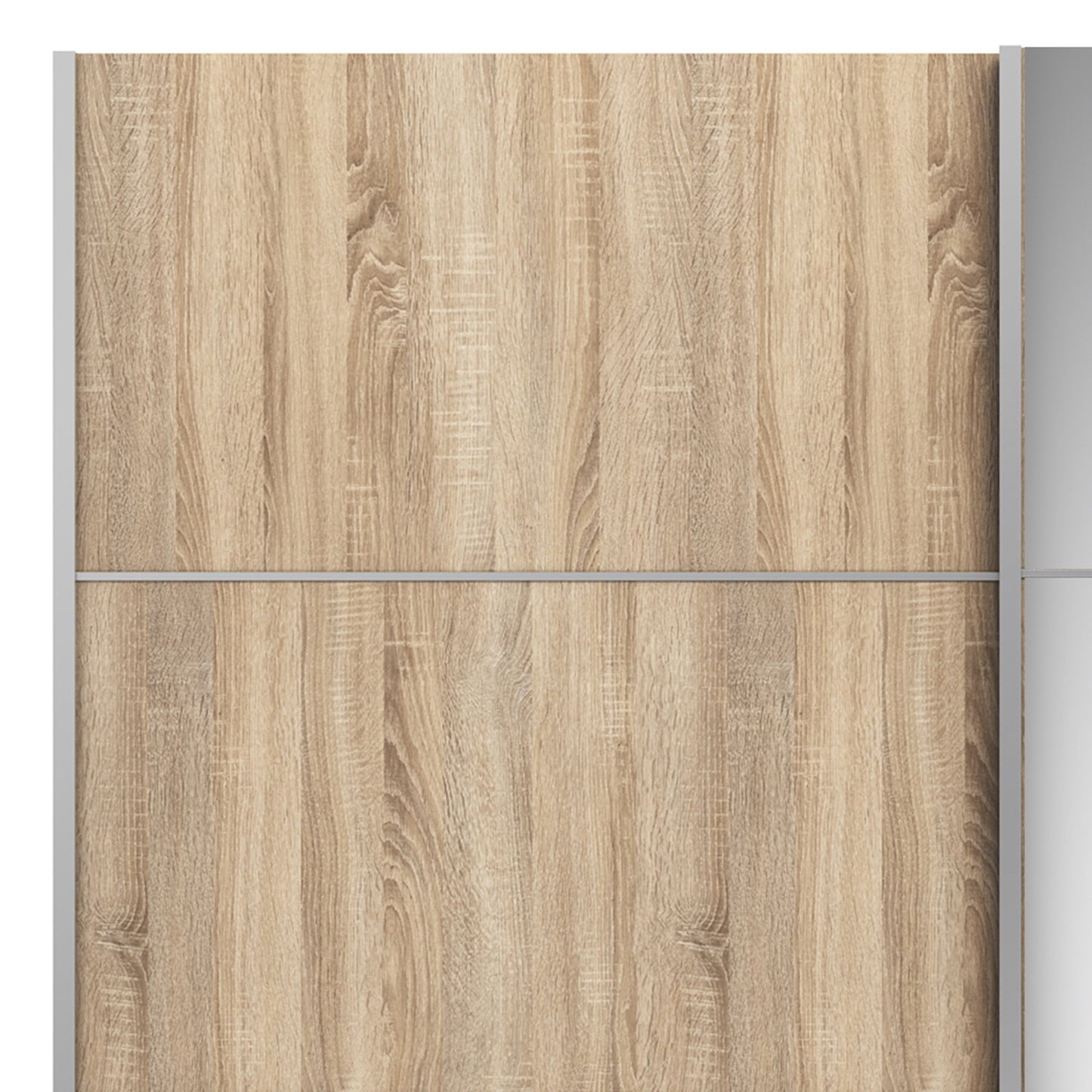 Cote | Furniture Verona Wardrobe, Sliding Doors + 5 Shelves (180cm) - Oak with Mirror Doors Verona, Wardrobes 7037528231