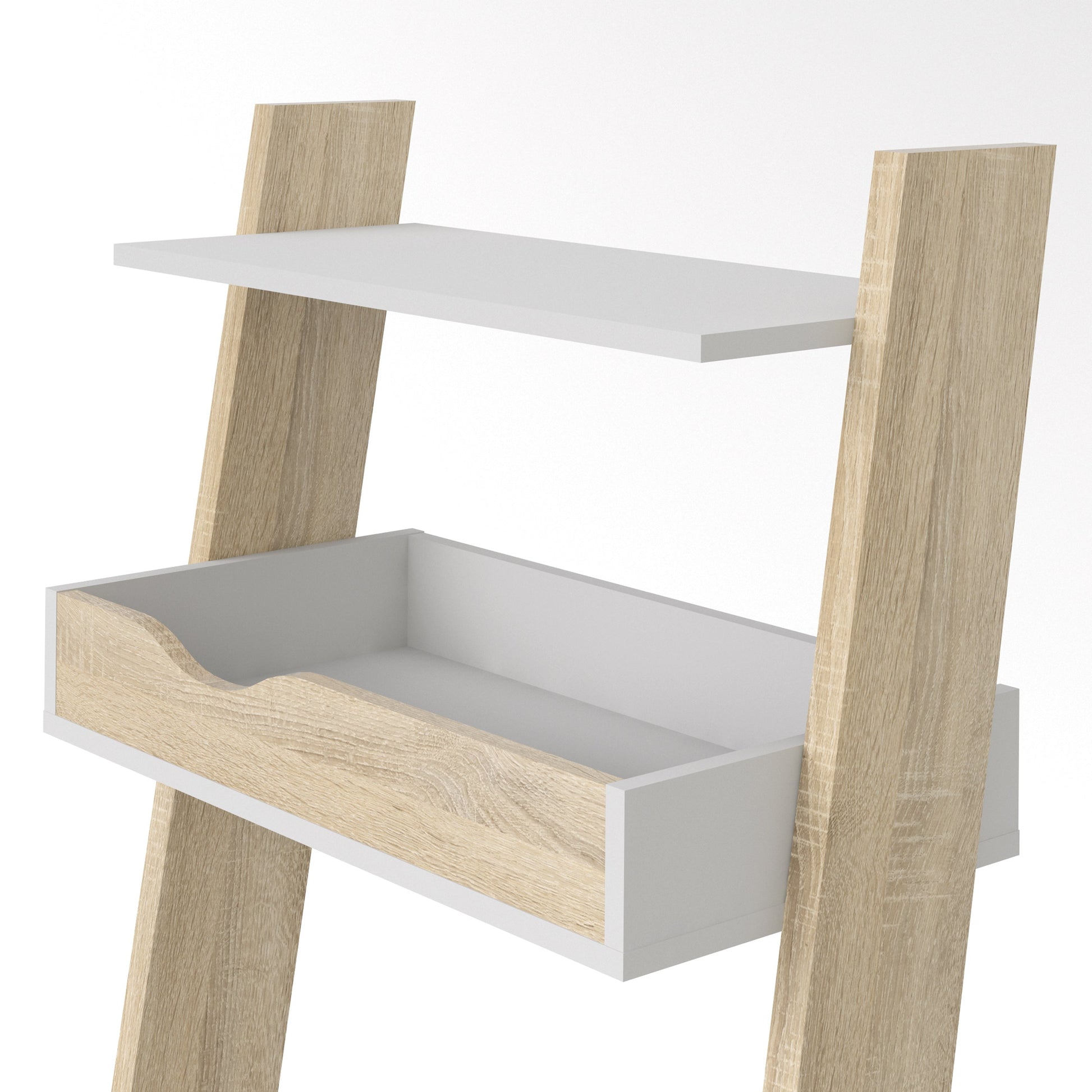 Cote | Furniture Oslo Desk, Leaning - White & Oak Oslo, Dressing Tables & Desks 7047538949ak