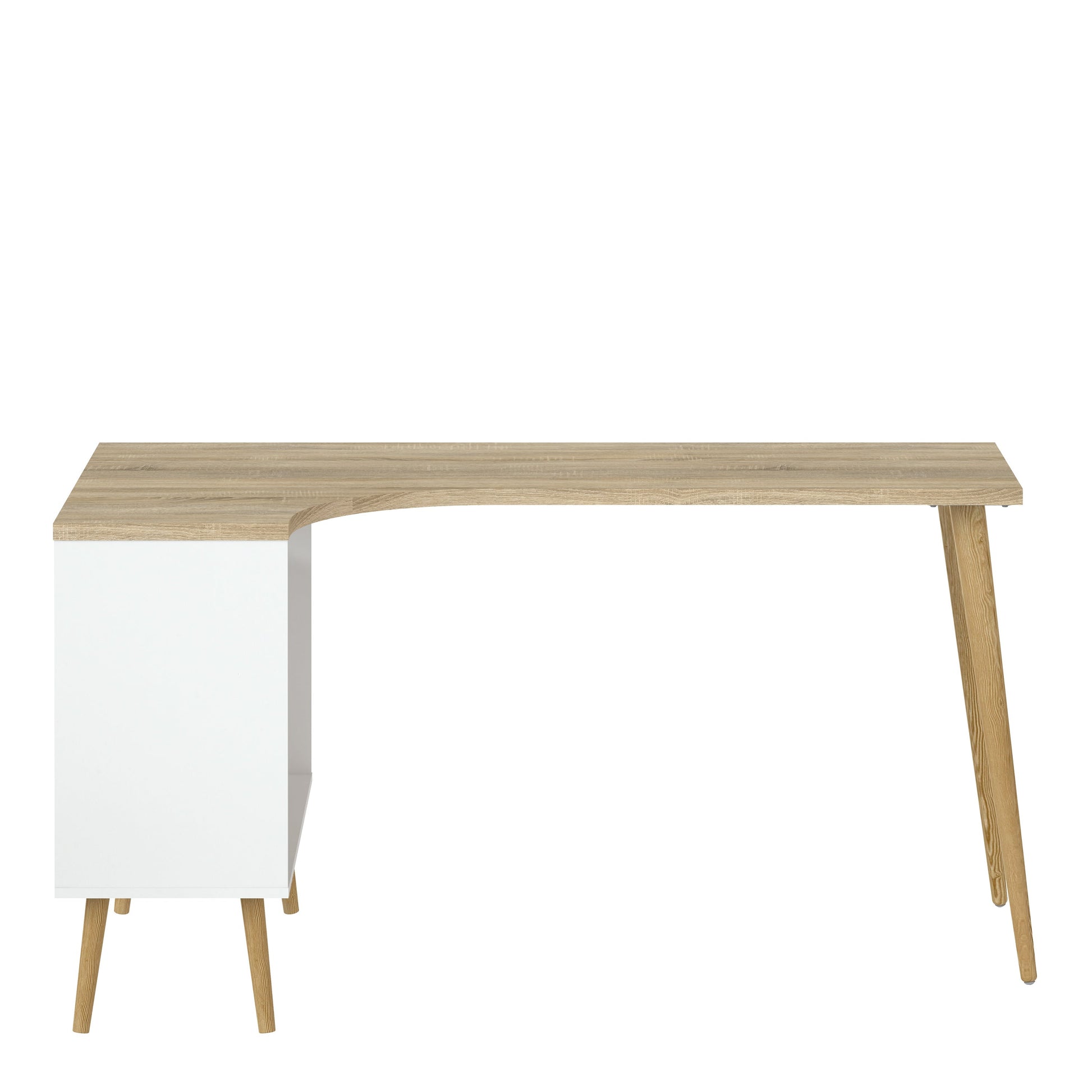 Cote | Furniture Oslo Desk, 2 Drawers - White & Oak Oslo, Dressing Tables & Desks 7047545049ak