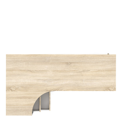 Cote | Furniture Oslo Desk, 2 Drawers - White & Oak Oslo, Dressing Tables & Desks 7047545049ak