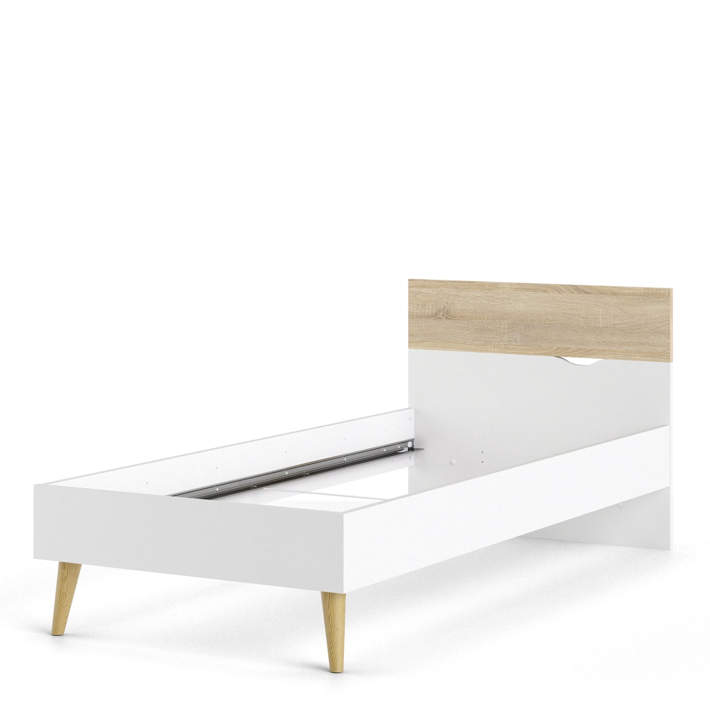 Cote | Furniture Oslo Single Bed (Euro) - White & Oak Oslo, Beds 7047580149AK