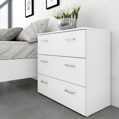 Cote | Furniture Space Chest of Drawers, 3 Drawer - White Space, Chest of Drawers 705704214949