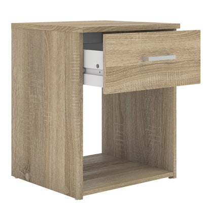 Cote | Furniture Space Bedside Table, 1 Drawer - Oak Space, Bedside Tables 70570423akak