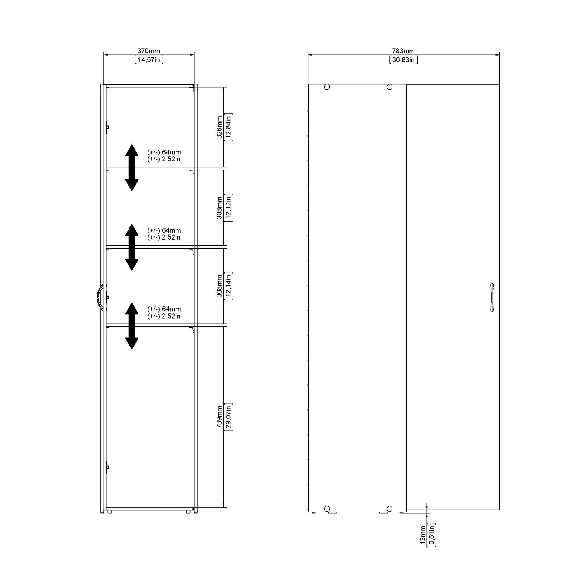 Cote | Furniture Space Wardrobe, 1 Door - White Space, Wardrobes 705704364949