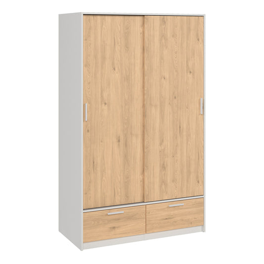 Cote | Furniture Line Wardrobe, 2 Door + 2 Drawer - White & Oak Line, Wardrobes 7067432449hl