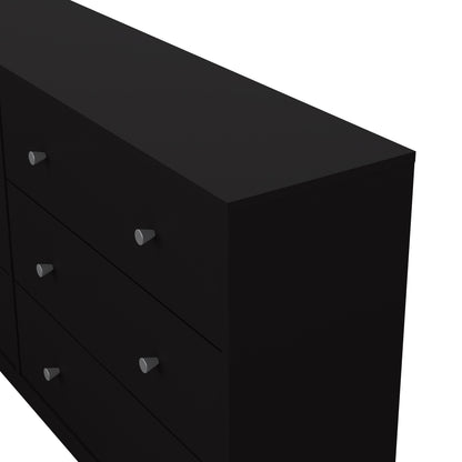 Cote | Furniture May Chest of Drawers, Dresser, 6 Drawer (3+3) - Black May, Chest of Drawers 708703288686