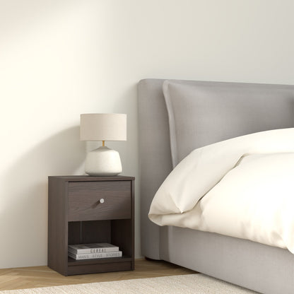 Cote | Furniture May Bedside Table, 1 Drawer - Coffee May, Bedside Tables 7087033120