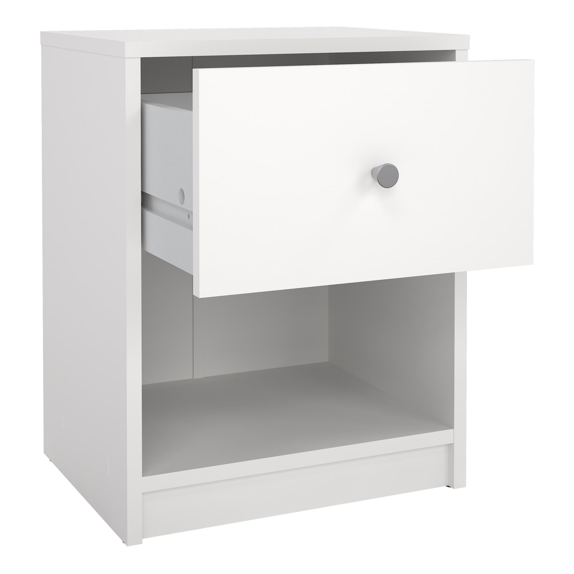 Cote | Furniture May Bedside Table, 1 Drawer - White May, Bedside Tables 7087033149