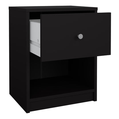 Cote | Furniture May Bedside Table, 1 Drawer - Black May, Bedside Tables 7087033186