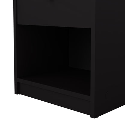 Cote | Furniture May Bedside Table, 1 Drawer - Black May, Bedside Tables 7087033186