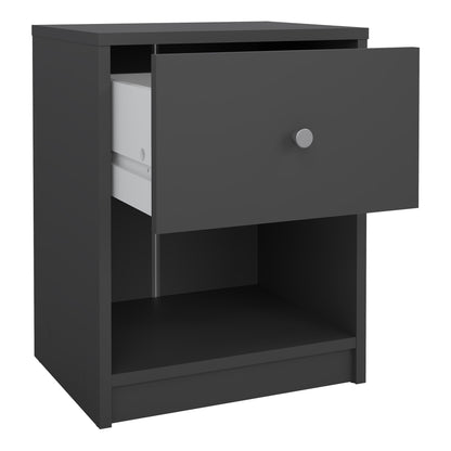 Cote | Furniture May Bedside Table, 1 Drawer - Grey May, Bedside Tables 70870331cn