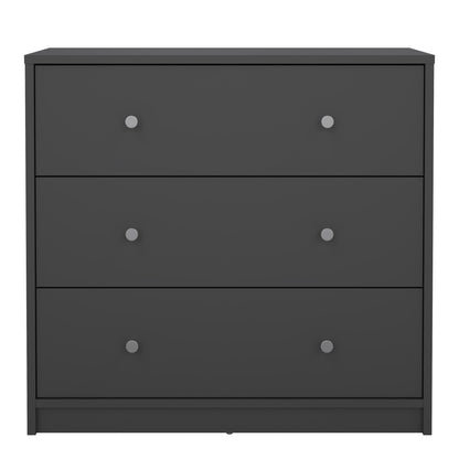 Cote | Furniture May Chest of Drawers, 3 Drawer - Grey May, Chest of Drawers 70870332cn