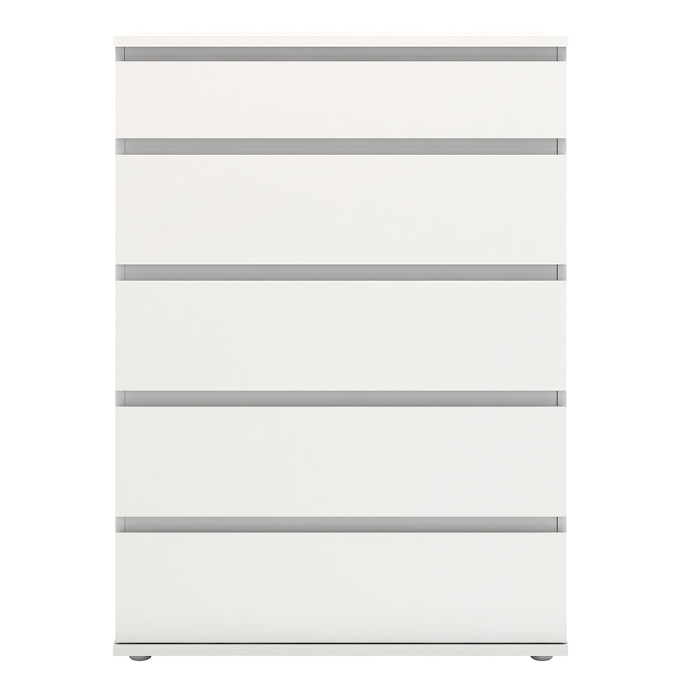 Cote | Furniture Nova Chest of Drawers, 5 Drawers - White Nova, Chest of Drawers 7097120049