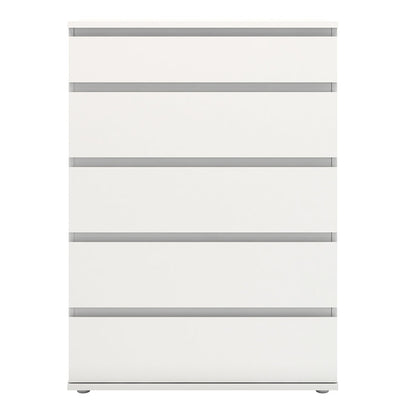 Cote | Furniture Nova Chest of Drawers, 5 Drawers - White Nova, Chest of Drawers 7097120049