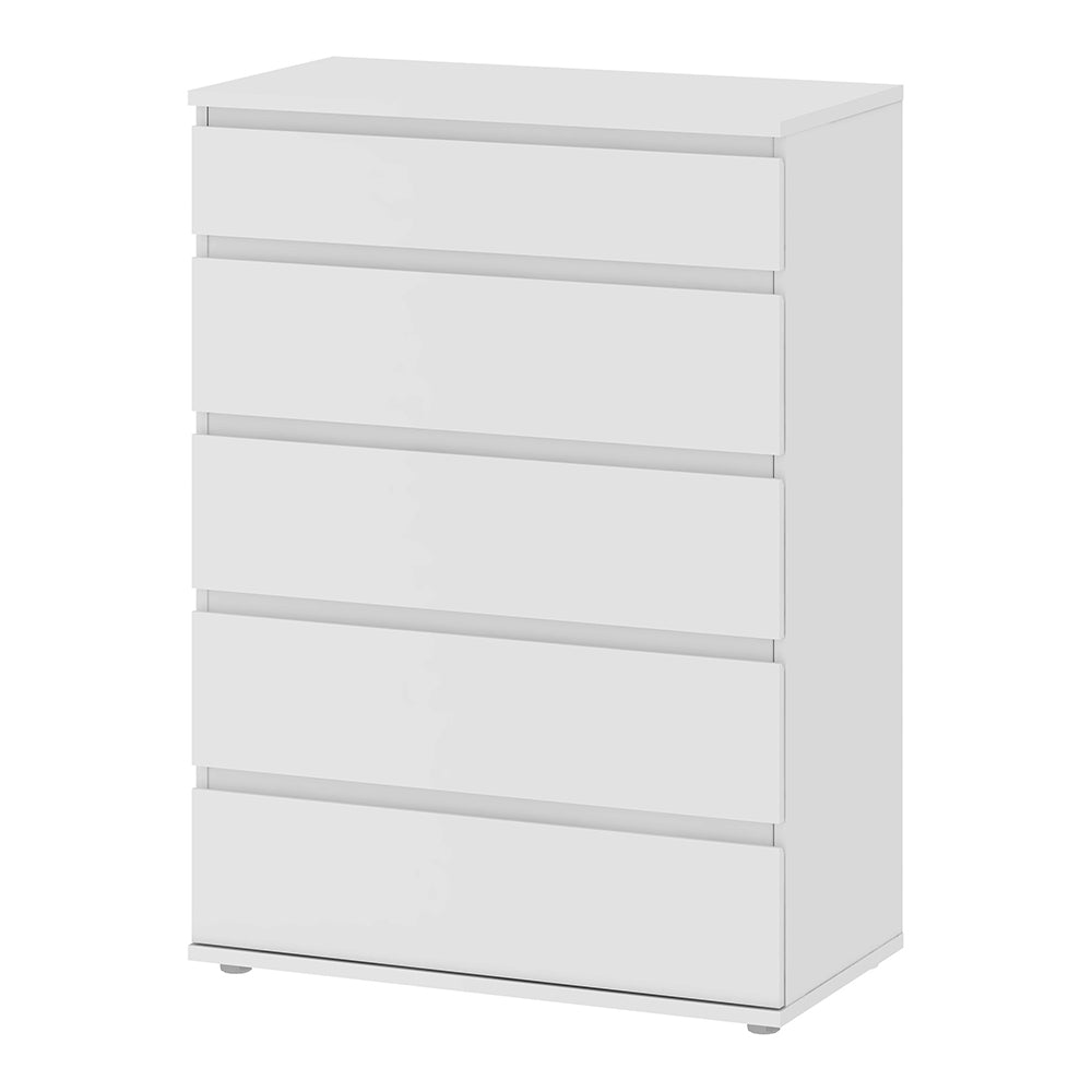 Cote | Furniture Nova Chest of Drawers, 5 Drawers - White Nova, Chest of Drawers 7097120049