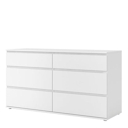 Cote | Furniture Nova Chest of Drawers, 6 Drawer (3+3) Wide - White Nova, Chest of Drawers 709712524949