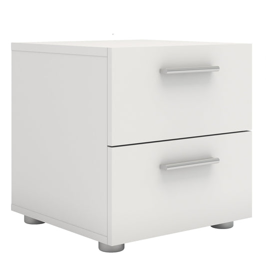 Cote | Furniture Pepe Bedside Table, 2 Drawers - White Pepe, Bedside Tables 7107007049