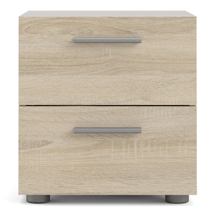 Cote | Furniture Pepe Bedside Table, 2 Drawer - Oak Pepe, Bedside Tables 71070070ak