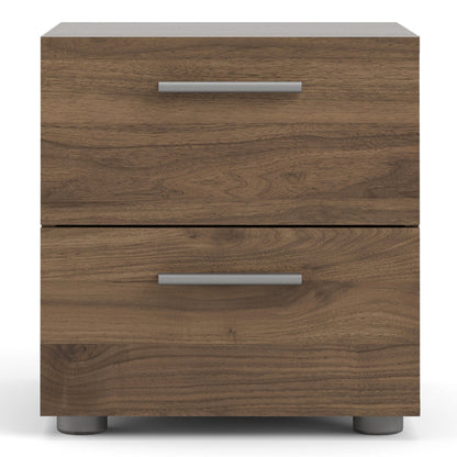 Cote | Furniture Pepe Bedside Table, 2 Drawers - Walnut Pepe, Bedside Tables 71070070dj