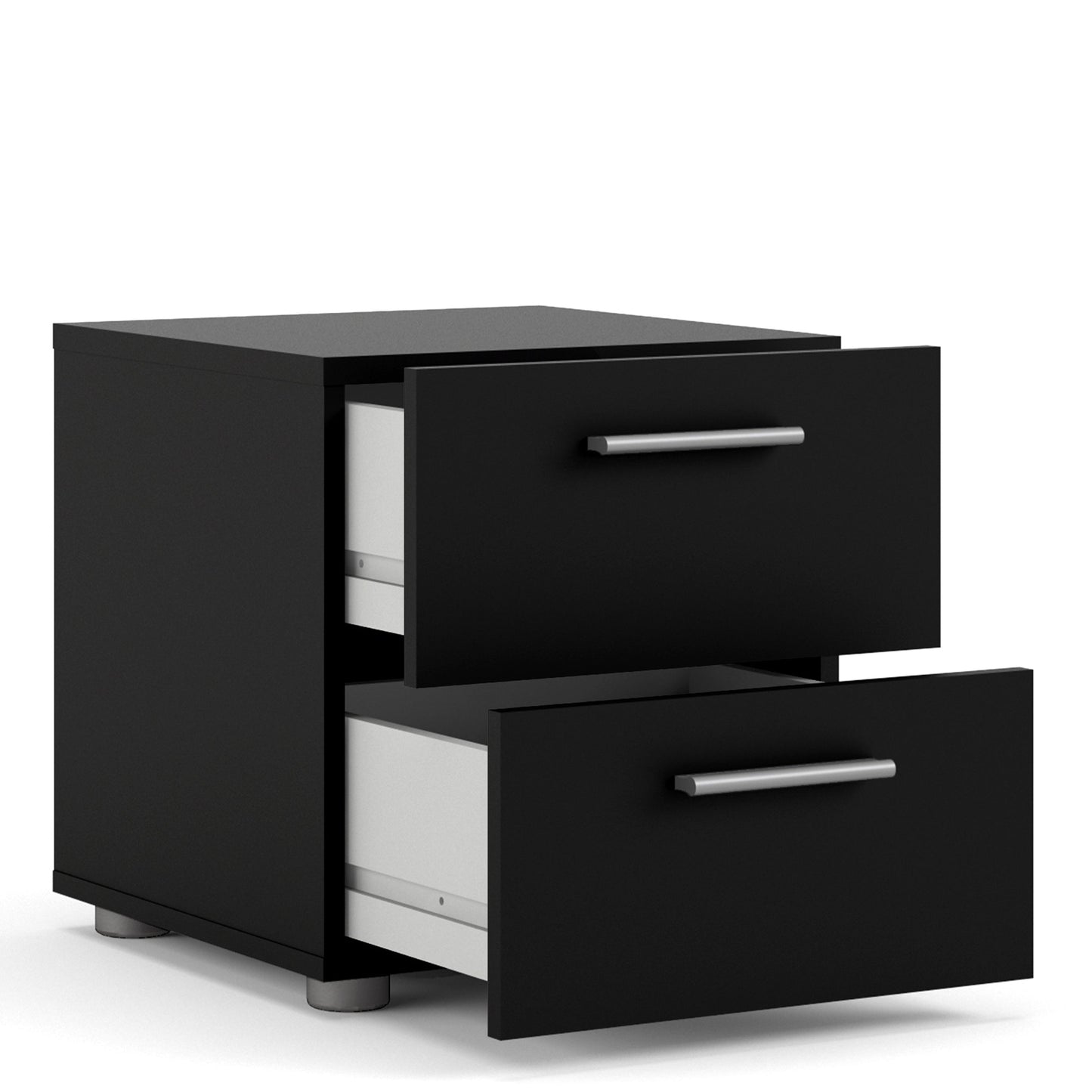 Cote | Furniture Pepe Bedside Table, 2 Drawers - Black Pepe, Bedside Tables 71070070gm