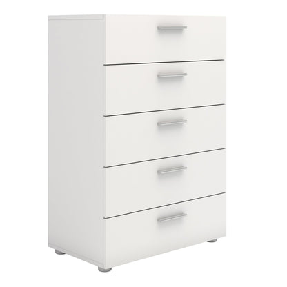 Cote | Furniture Pepe Chest of Drawers, 5 Drawers - White Pepe, Chest of Drawers 7107007249