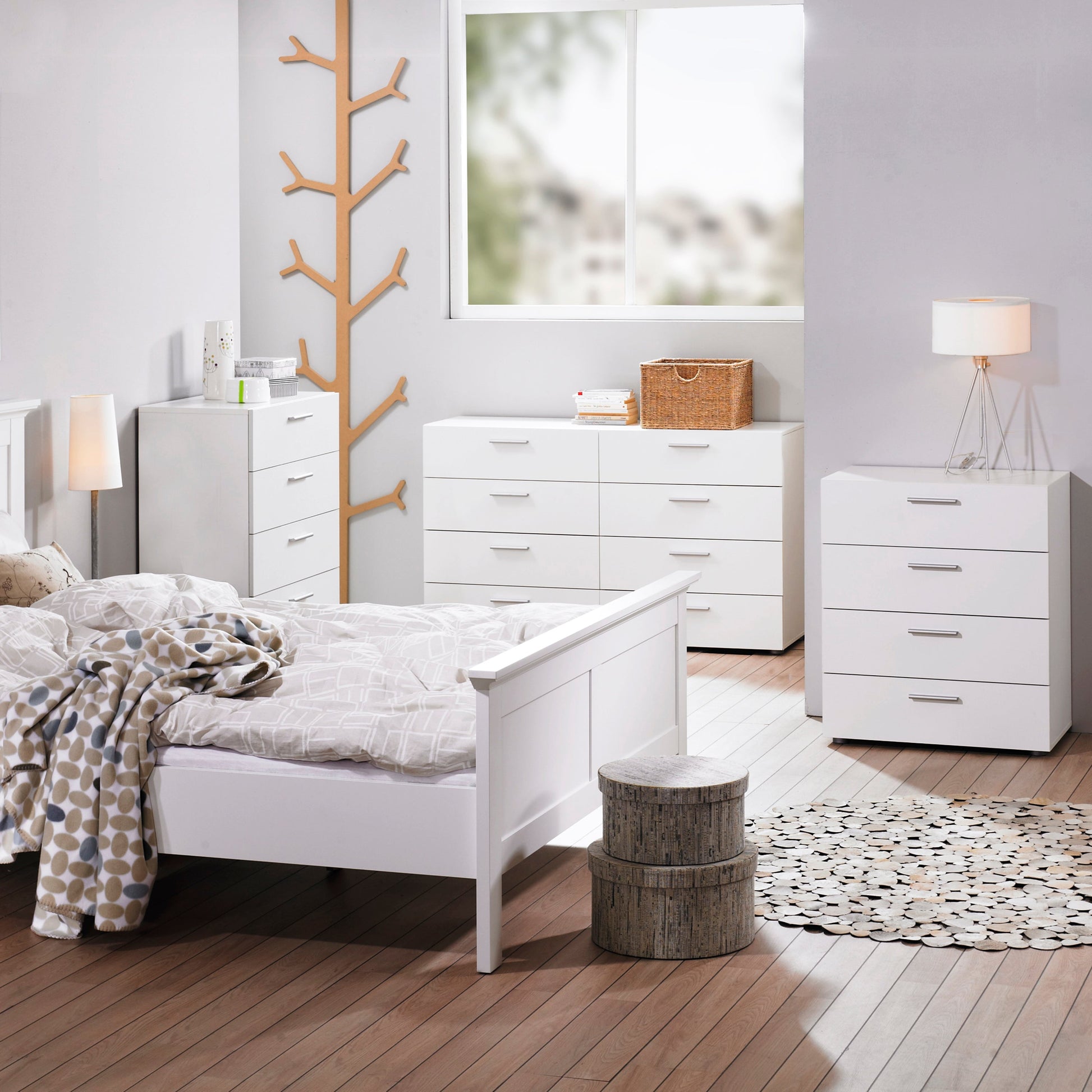 Cote | Furniture Pepe Chest of Drawers, 5 Drawers - White Pepe, Chest of Drawers 7107007249