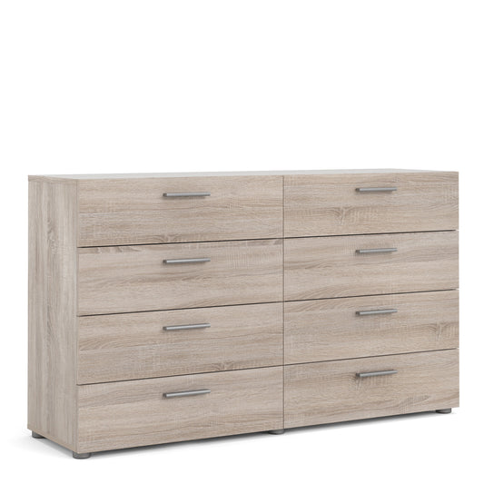 Cote | Furniture Pepe Chest of  Drawers, Wide 8 Drawer (4+4) - Truffle Oak Pepe, Chest of Drawers 71070073cj