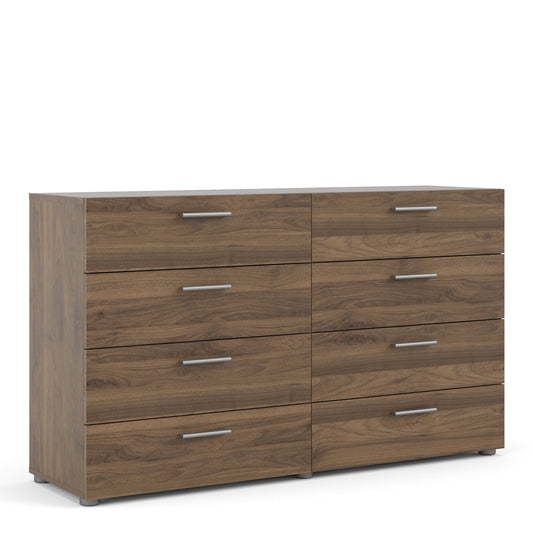 Cote | Furniture Pepe Chest of  Drawers, Wide 8 Drawer (4+4) - Walnut Pepe, Chest of Drawers 71070073dj