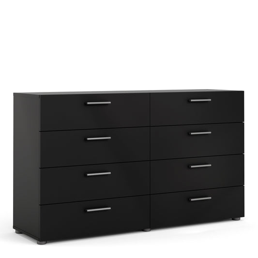 Cote | Furniture Pepe Chest of  Drawers, Wide 8 Drawer (4+4) - Black Pepe, Chest of Drawers 71070073gm