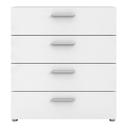 Cote | Furniture Pepe Chest of Drawers, 4 Drawers - White Pepe, Chest of Drawers 710705054949