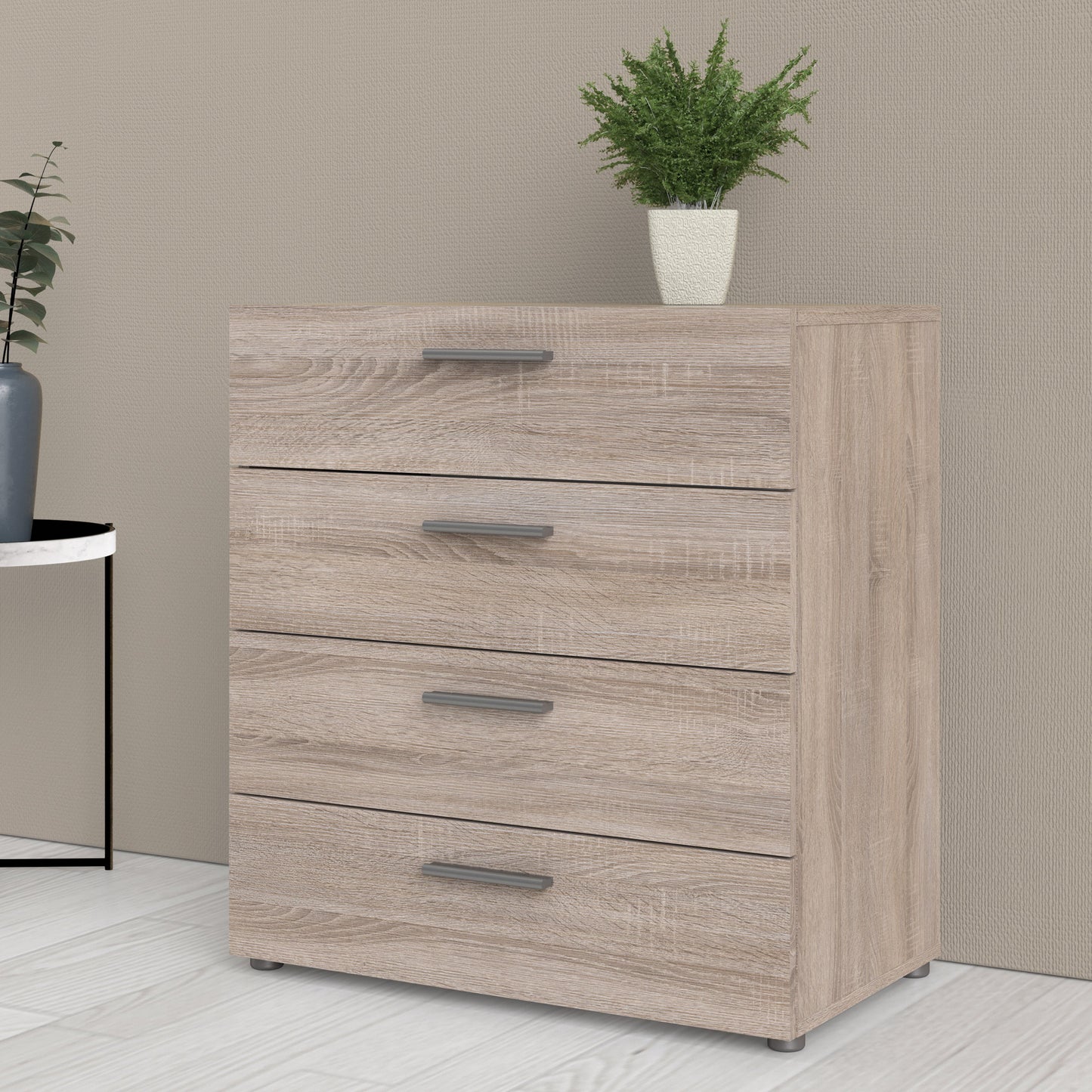 Cote | Furniture Pepe Chest of Drawers, 4 Drawer - Truffle Oak Pepe, Chest of Drawers 71070505cjcj