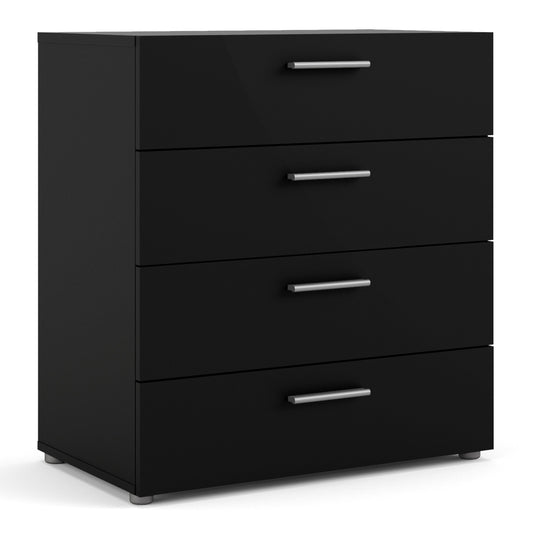 Cote | Furniture Pepe Chest of Drawers, 4 Drawer - Black Pepe, Chest of Drawers 71070505gmgm