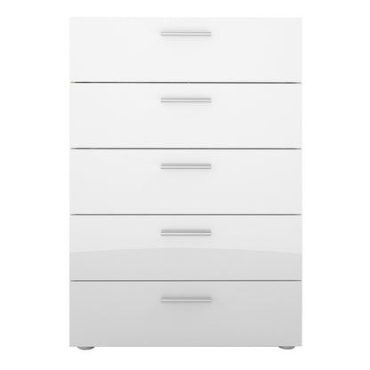 Cote | Furniture Pepe Chest of Drawers, 5 Drawer - Oak & White Pepe, Chest of Drawers 71070508akuu