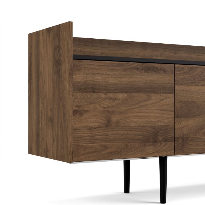 Cote | Furniture Unit Sideboard 2 Drawer + 3 Door - Walnut & Black Unit, Sideboards 71370900dj86