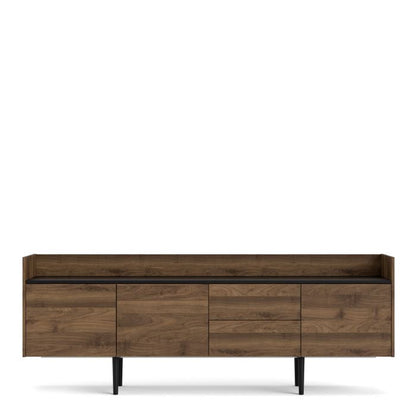 Cote | Furniture Unit Sideboard 2 Drawer + 3 Door - Walnut & Black Unit, Sideboards 71370900dj86