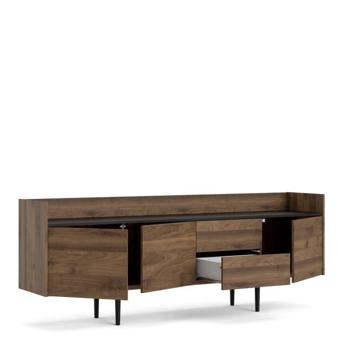 Cote | Furniture Unit Sideboard 2 Drawer + 3 Door - Walnut & Black Unit, Sideboards 71370900dj86