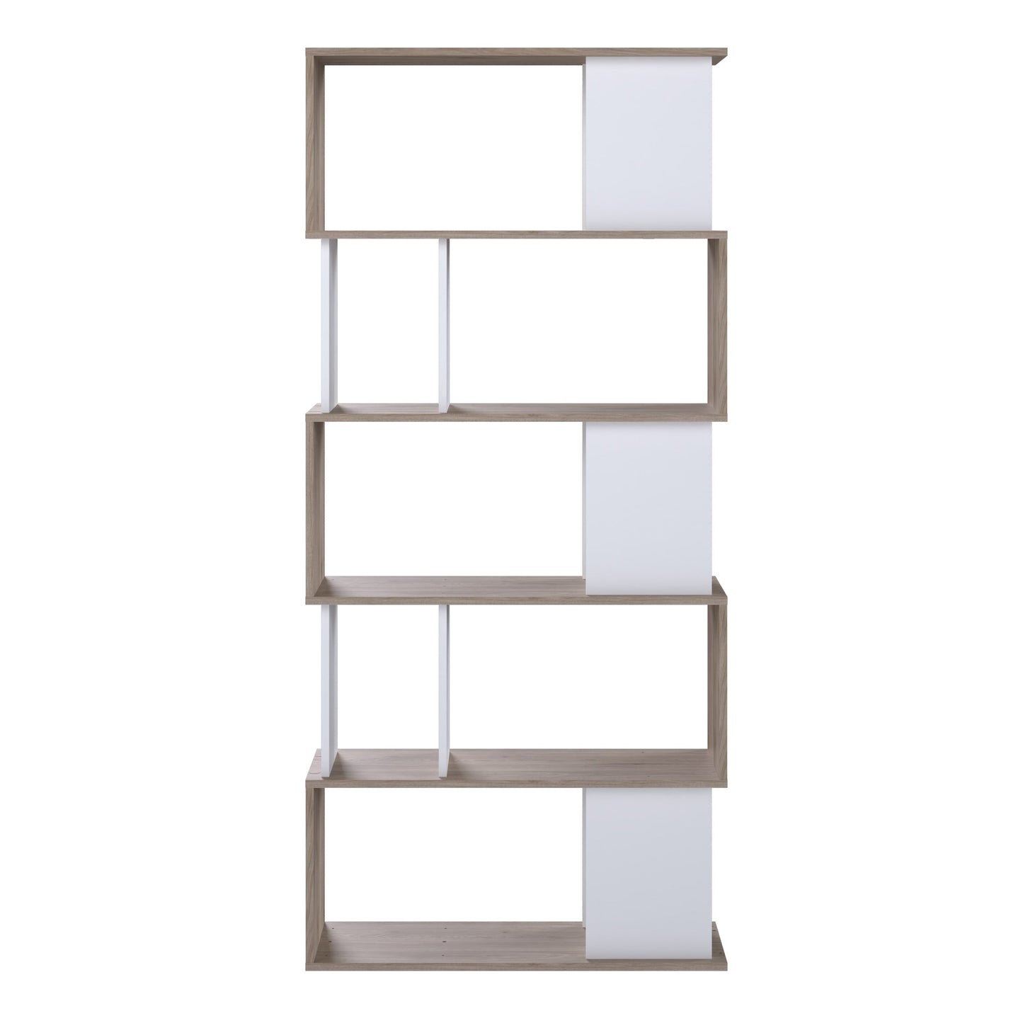 Cote | Furniture Maze Open Bookcase 4 Shelves - Oak & White Maze, Bookcases 71471735hl49