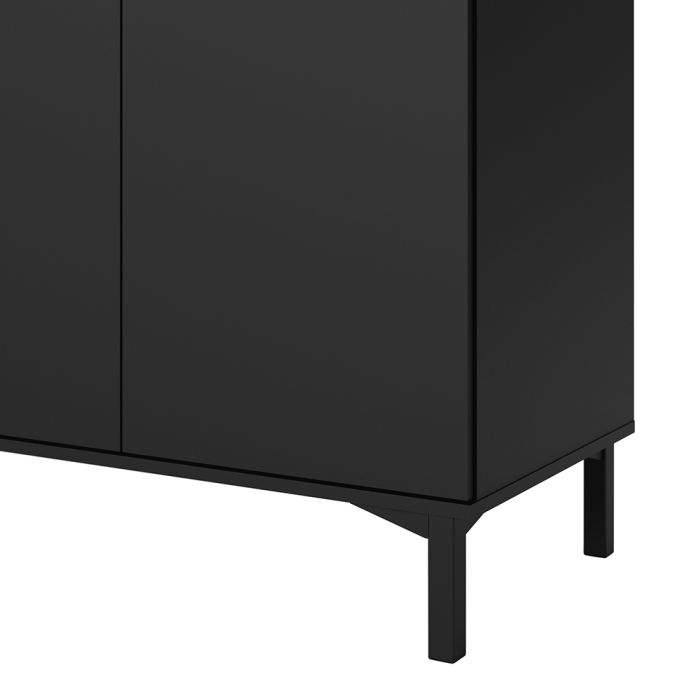 Cote | Furniture Roomers Sideboard, 3 Drawer +3 Door - Black & Walnut Roomers, Sideboards 7169217886DJ