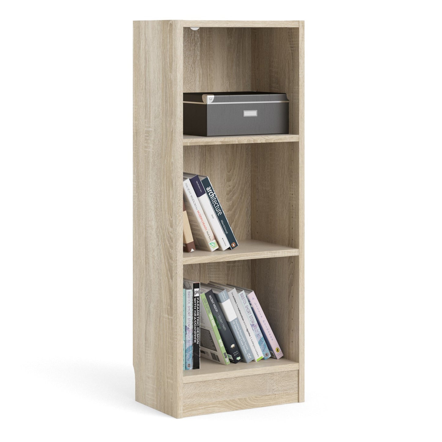 Cote | Furniture Basic Bookcase, Low Narrow (2 Shelves) - Oak Basic, Bookcases 71871774ak