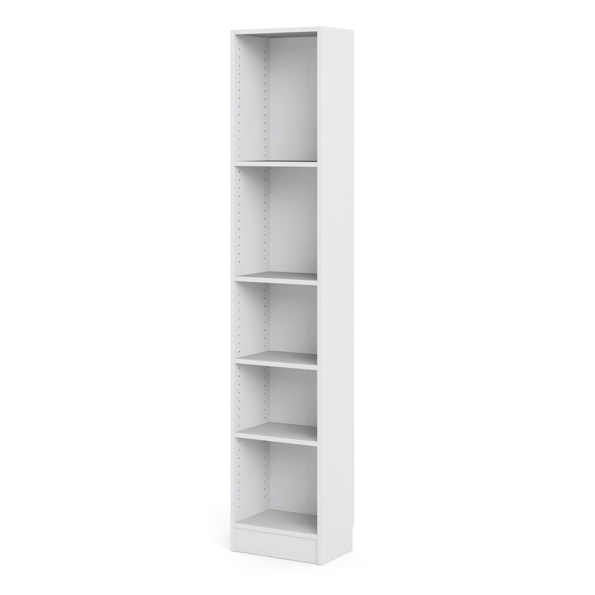 Cote | Furniture Basic Bookcase, Tall Narrow (4 Shelves) - White Basic, Bookcases 7187177549