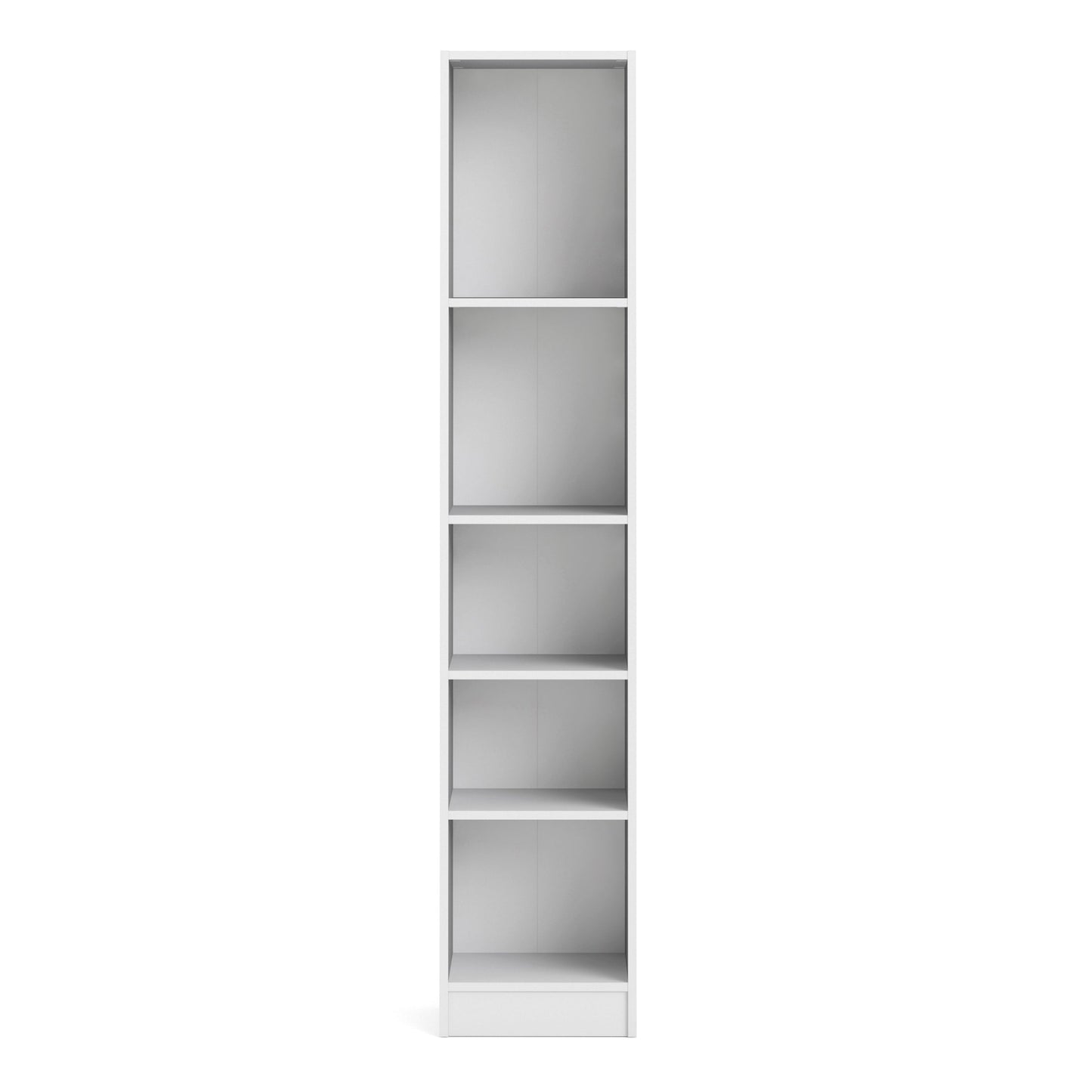 Cote | Furniture Basic Bookcase, Tall Narrow (4 Shelves) - White Basic, Bookcases 7187177549