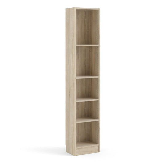 Cote | Furniture Basic Bookcase, Tall Narrow (4 Shelves) - Oak Basic, Bookcases 71871775ak