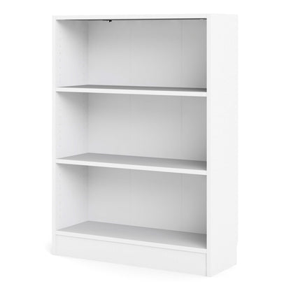 Cote | Furniture Basic Bookcase, Low Wide (2 Shelves) - White Basic, Bookcases 7187177649