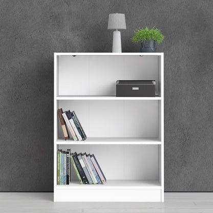 Cote | Furniture Basic Bookcase, Low Wide (2 Shelves) - White Basic, Bookcases 7187177649