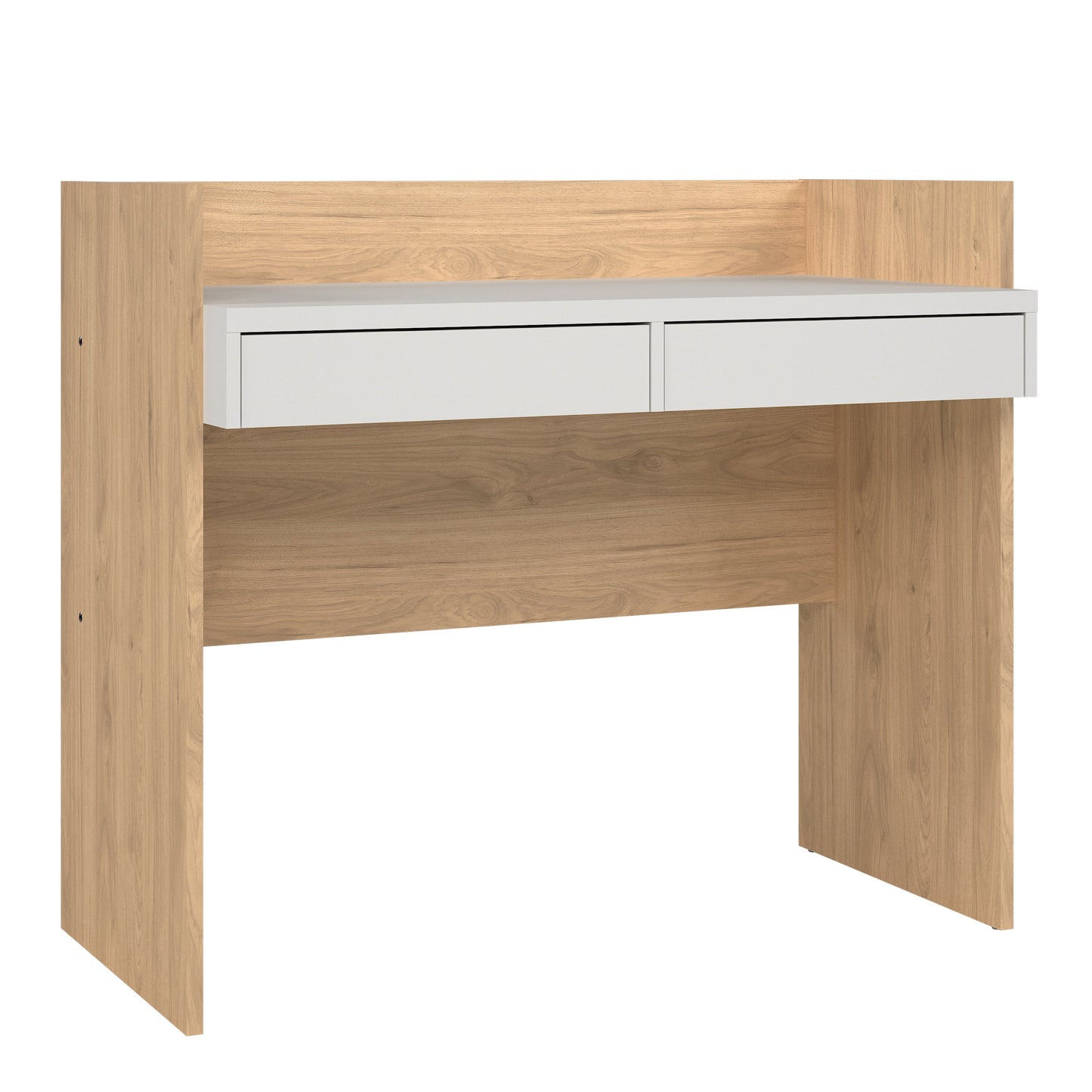 Cote | Furniture Function Plus Desk, 2 Drawer - White & Oak Function Plus, Office Desks 71970493hl49