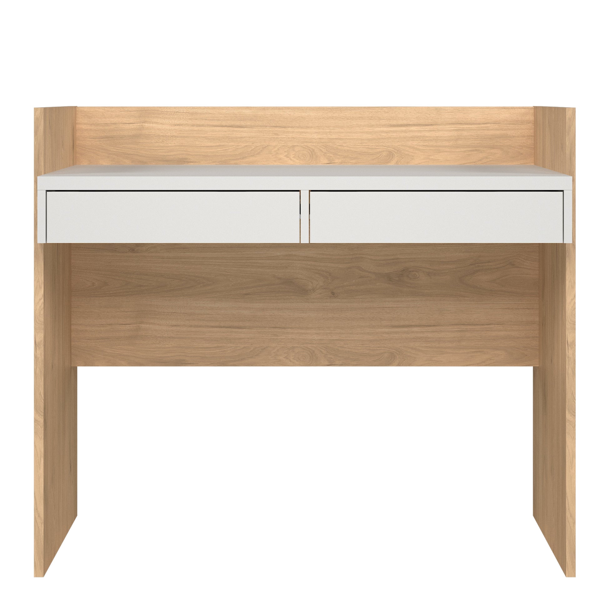 Cote | Furniture Function Plus Desk, 2 Drawer - White & Oak Function Plus, Office Desks 71970493hl49