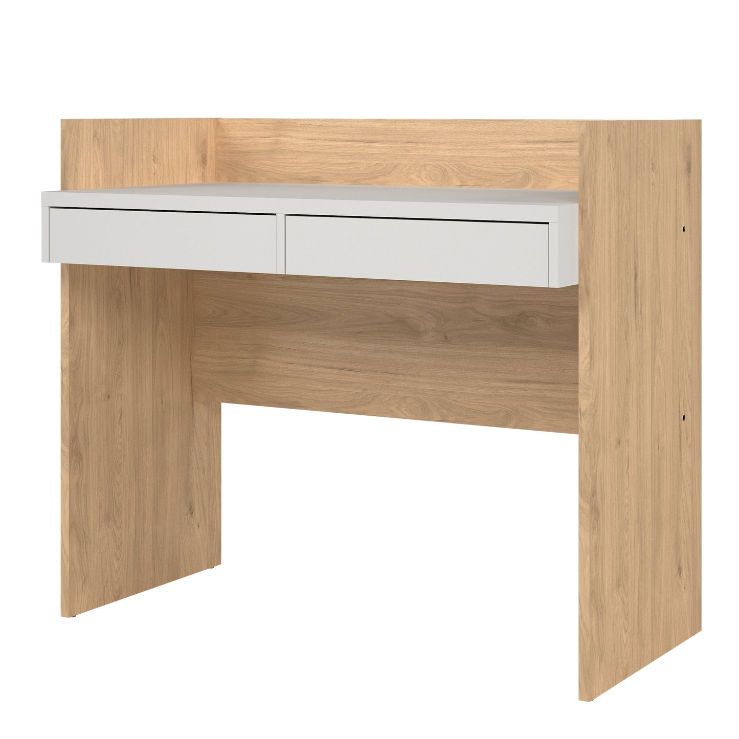 Cote | Furniture Function Plus Desk, 2 Drawer - White & Oak Function Plus, Office Desks 71970493hl49