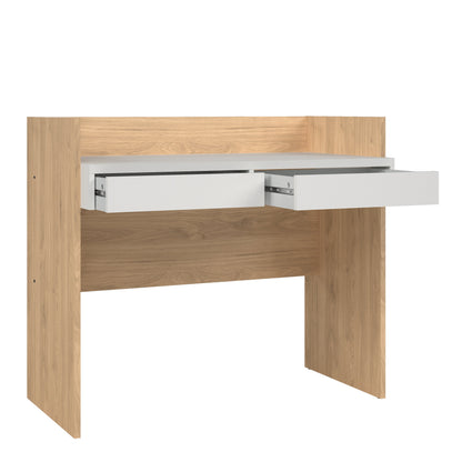 Cote | Furniture Function Plus Desk, 2 Drawer - White & Oak Function Plus, Office Desks 71970493hl49